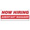 Signmission Now Hiring Assistant Manager Banner Apply Inside Accepting Application Single Sided B-30195 - alternate 1
